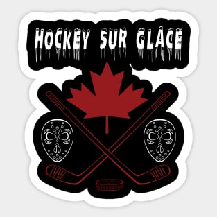 Hockey Sur Glace Ice Hockey French Canadian Franco-Canadians Sticker